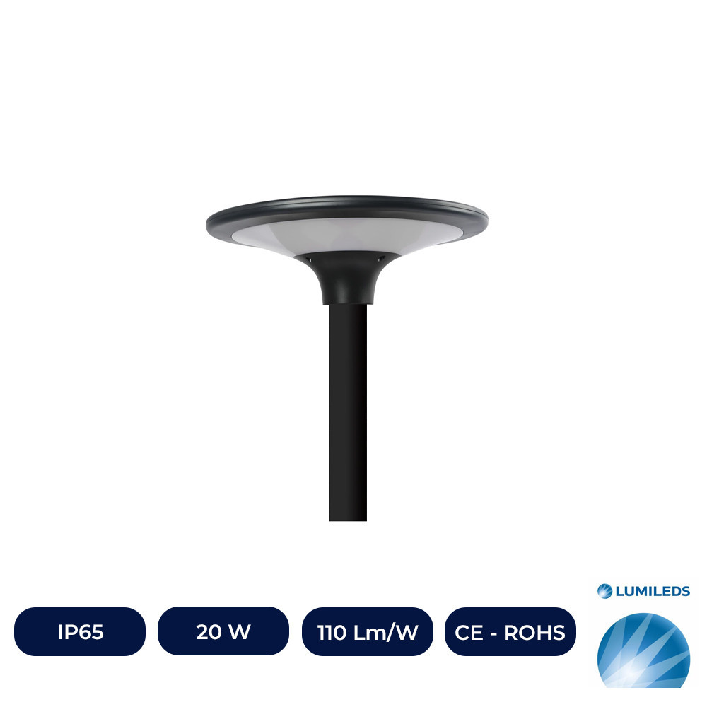 Lampadaire Solaire LED EVO 20W 4000K 2200Lm