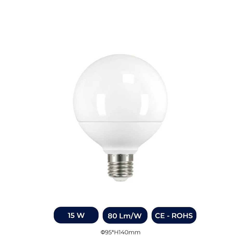 Ampoule Globe LED E27 G95 15W