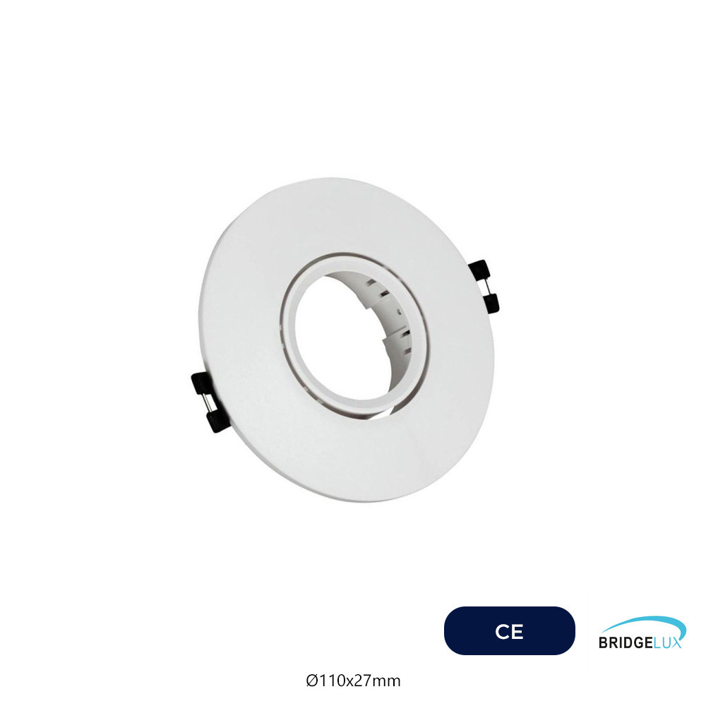 Cerceau À Cadre Circulaire - BLANC - Ajustable Pour GU10