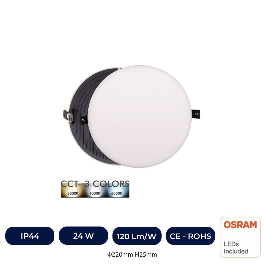 Plafonnier LED 24W - OSRAM CHIP DURIS E 2835 - CCT