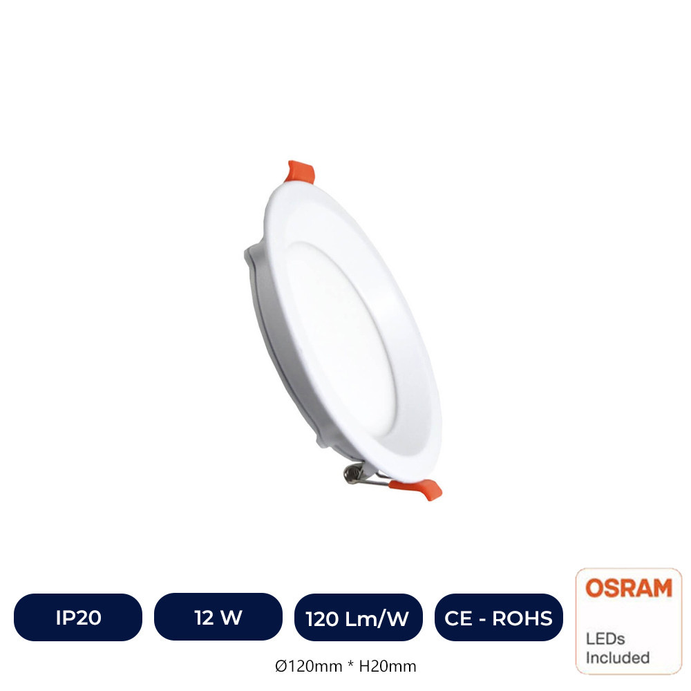 Plafonnier LED 12W Circulaire - OSRAM CHIP DURIS E 2835 - CCT - UGR19