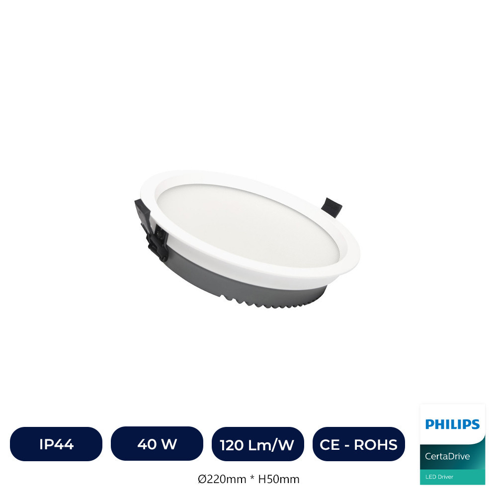 Plafonnier LED 40W Circulaire - Philips CertaDrive - CCT - UGR17