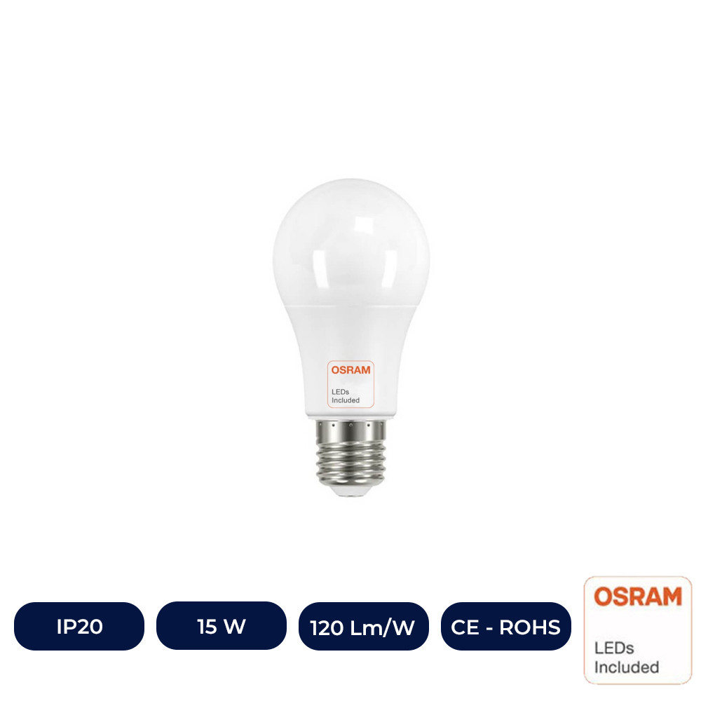 Ampoule LED 15W E27 A60 180 - OSRAM CHIP DURIS E 2835 