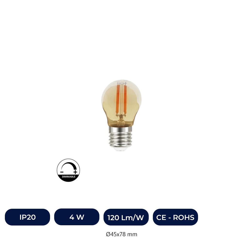 Ampoule LED À Filament 4W E27 G45 - DIMABLE