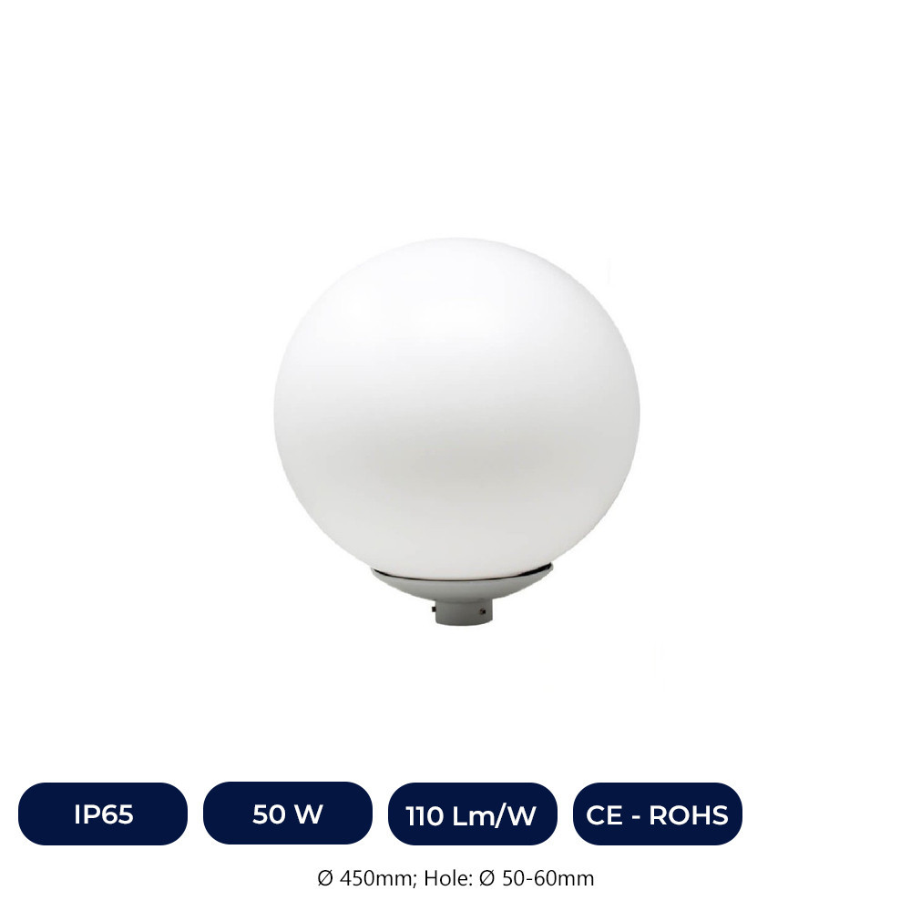 Réverbère Globo Pour Ampoule LED E27 - 40W -50W