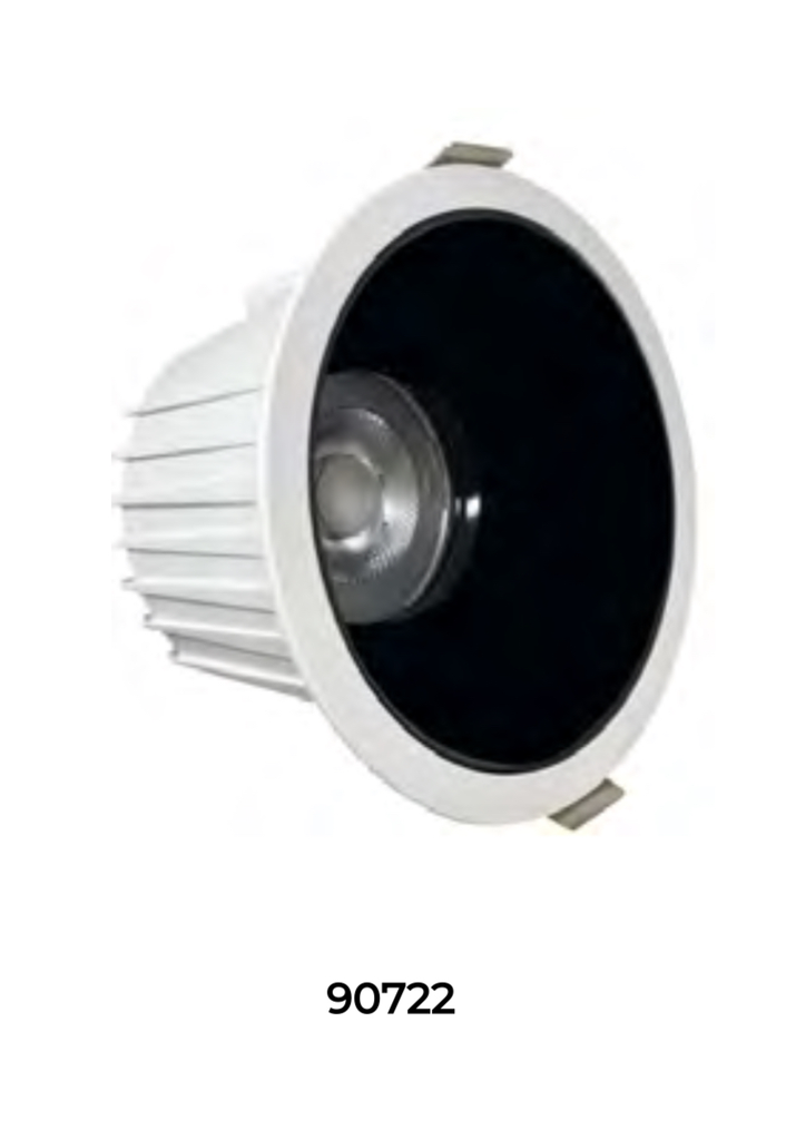 spot led exterior cct 40w 220v 5000lu DI165xH115  dimmable. al+pc