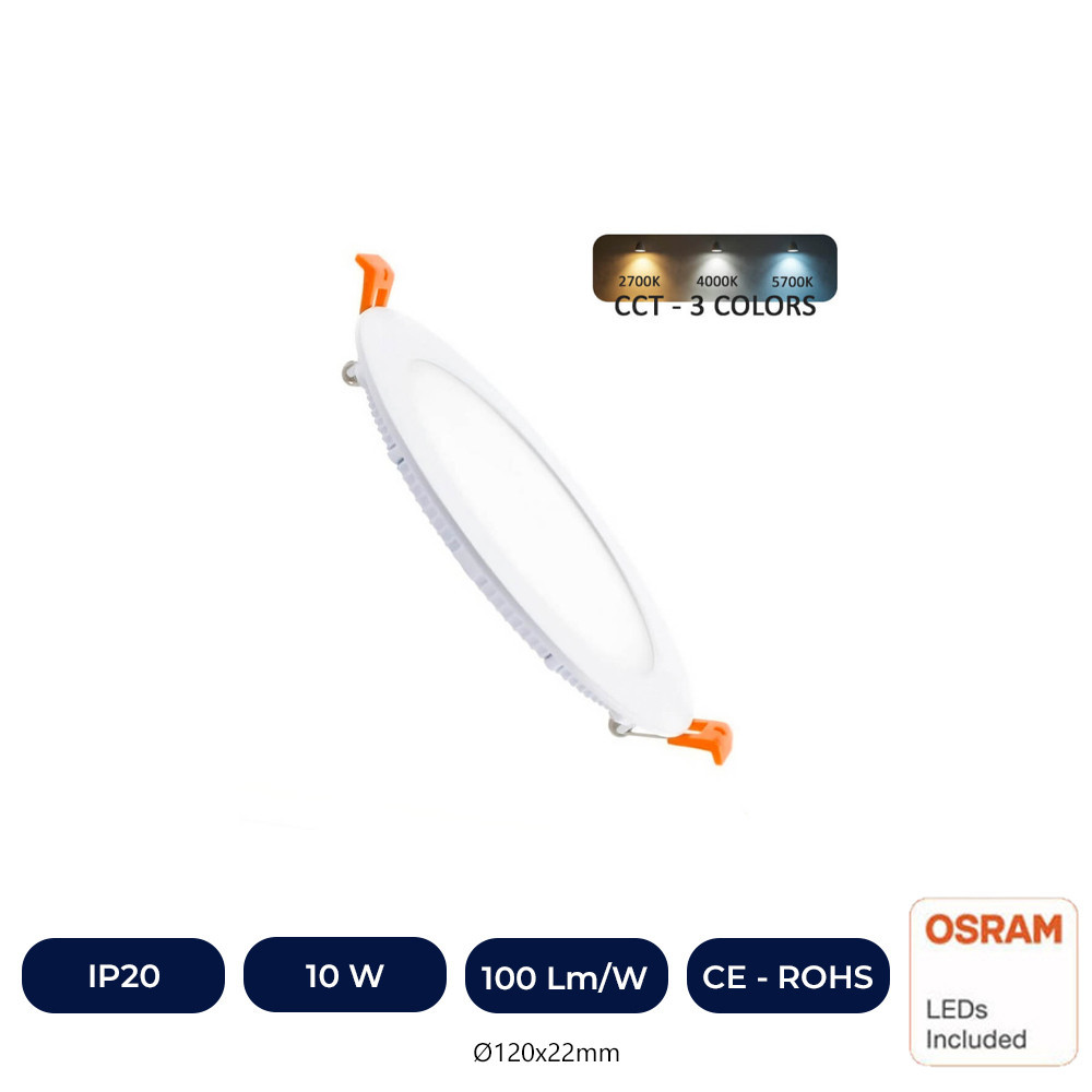 Dalle Slim LED Circulaire 10W - CCT - OSRAM CHIP DURIS E2835