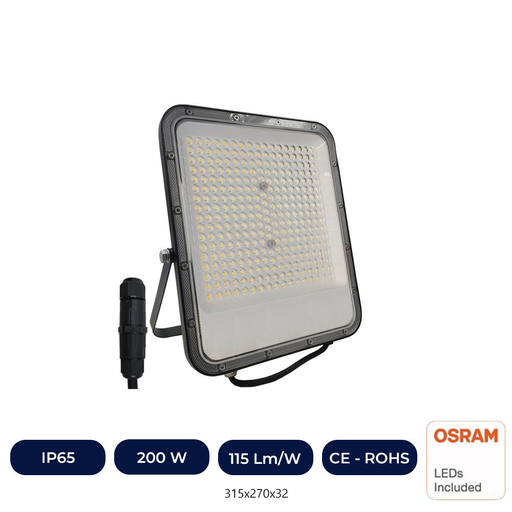 [FLOSR200W-4K] Projecteur Extérieur LED 200W - Pro - OSRAM CHIP DURIS E 2835