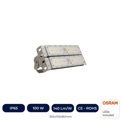 [MG100W-90-4K] Projecteur LED DOB 100W OSRAM SMD3030-3D 180Lm/W 90