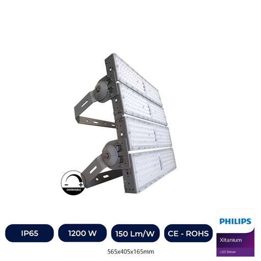 [IC1200-20] Projecteur LED PHILIPS Xitanium 1200W - STADIUM - 150Lm/W - CLASSE A 1-10V/ OPTION DALI