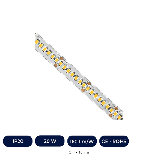 [IC60509-24K] Ruban LED 24V | 238xLED/M | 5m | SMD2835 | 2100Lm | 20W/M | IP20