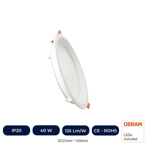 [90844] Plafonnier LED 24W Circular - OSRAM CHIP DURIS E 2835 - CCT - UGR17