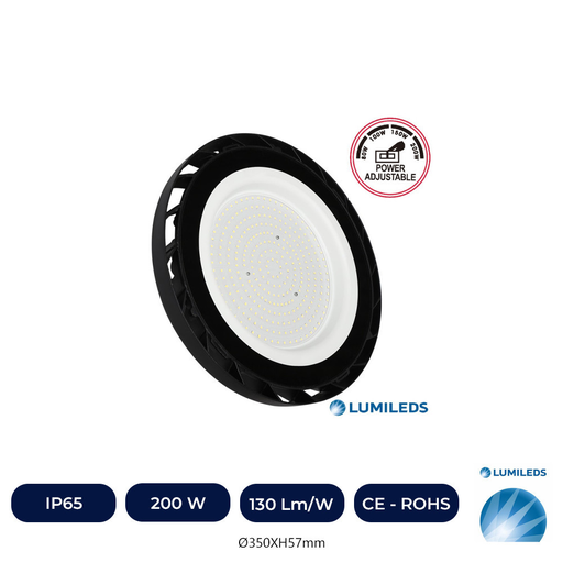 [IC200W-150-100-80HB-4K] Cloche industrielle High Bay LED 200W-150W-100W-80W - PUCE LUMILEDS SMD2835