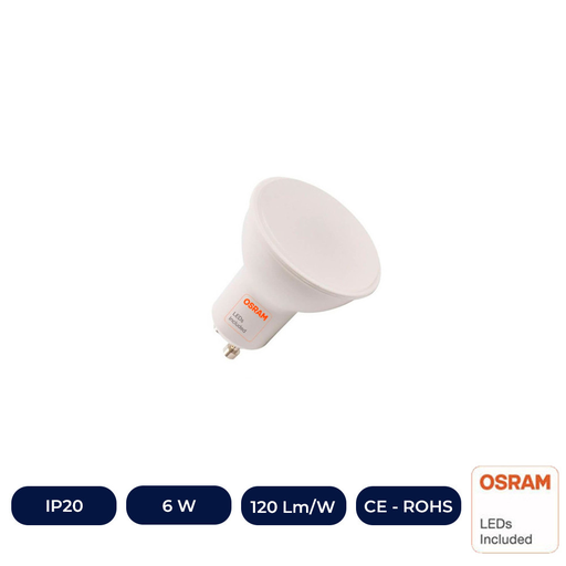 [ICSL6W] GU10 LED - 6W - 120° - OSRAM CHIP DURIS E 2835 Ampoule led