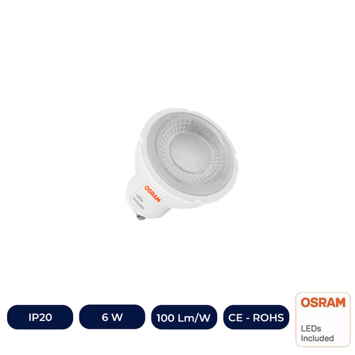 [IC90118] GU10 LED - 6W - 60° - OSRAM CHIP DURIS E 2835 Ampoule LED